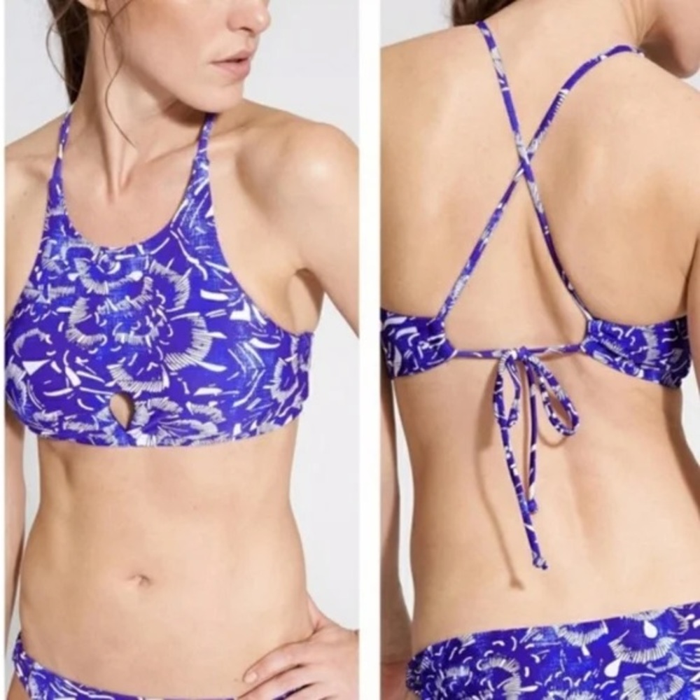 Athleta Batik Floral Bikini Set Size Small